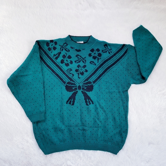 Vintage Knit Oversized Pullover Sweater Medium - Picture 2 of 10